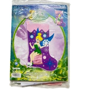 Janlynn Christmas Stocking Kit Tinkerbell  18" Disney Felt 2007 Applique New